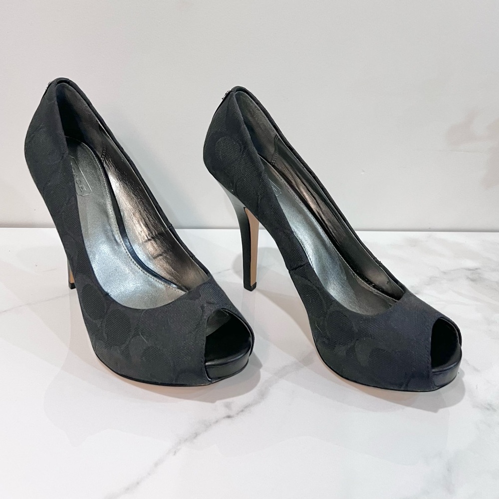 Coach Aldis Peep Toe High-heel Stilletosl